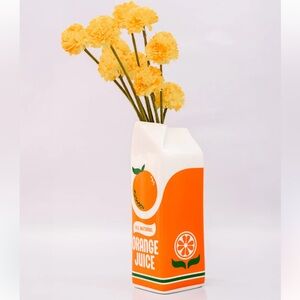 Last One..NIB Bando Rise & Shine Orange Juice Carton Vase